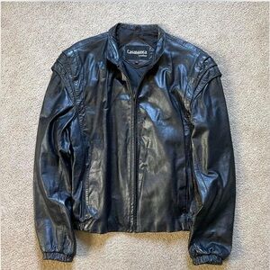 Vintage 80s Genuine Leather Unisex Jacket